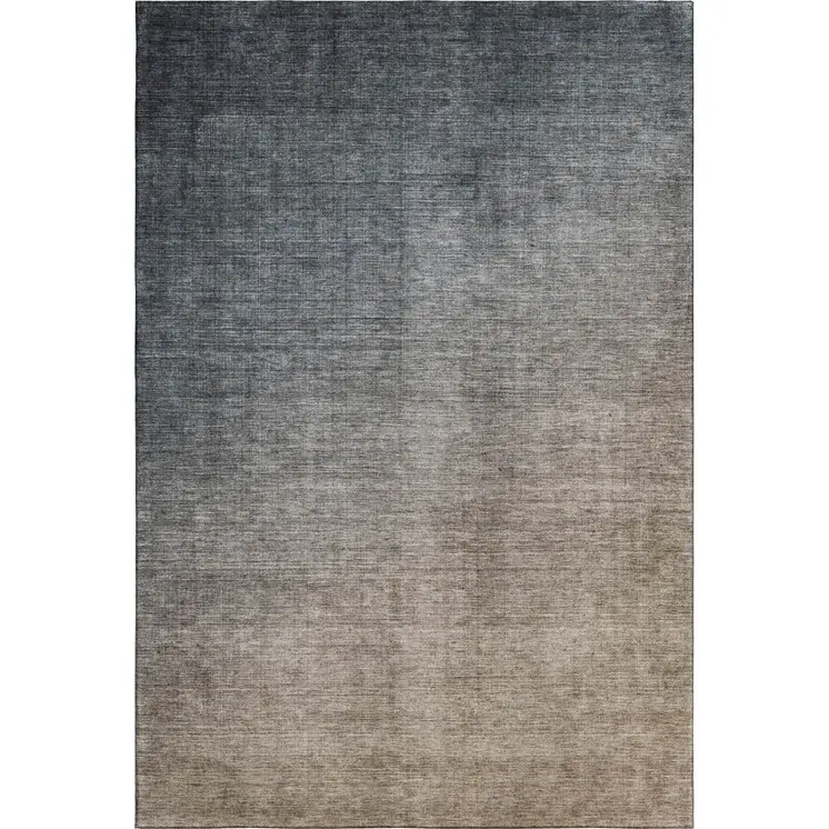10' X 14' Gray And Brown Ombre Washable Area Rug With UV Protection