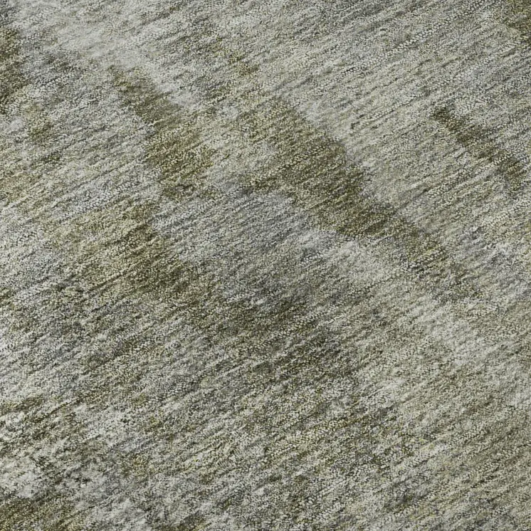3' X 5' Beige And Ivory Abstract Washable Area Rug With UV Protection