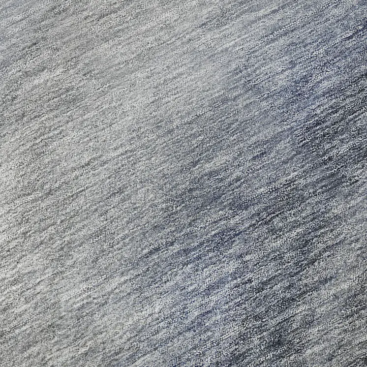 10' X 14' Blue Ivory And Gray Ombre Washable Area Rug With UV Protection