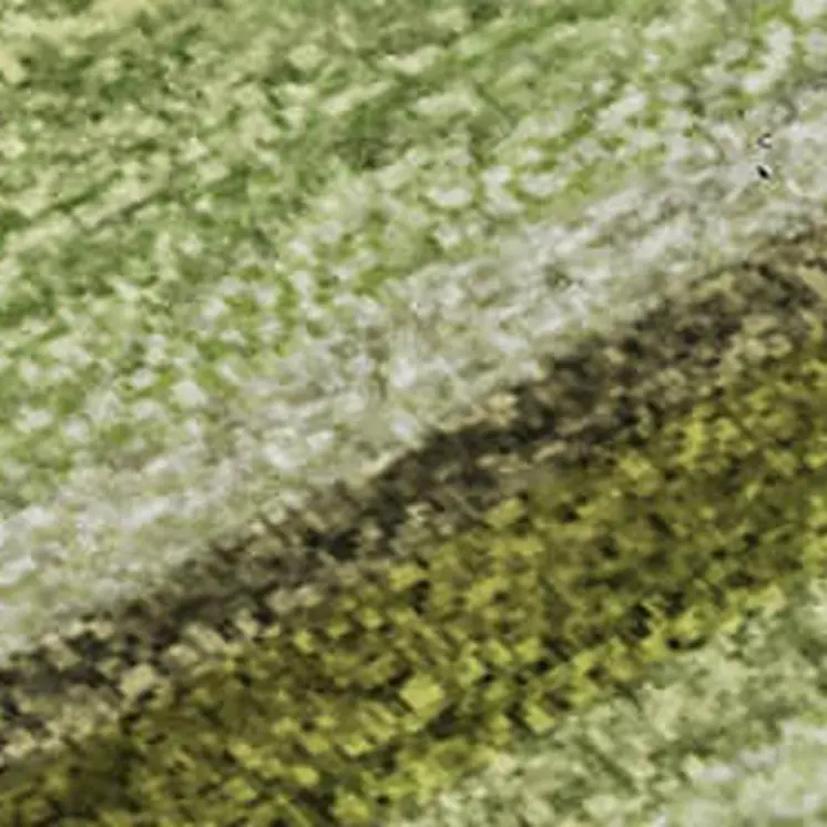 3' X 5' Artichoke Green Ivory And Purple Abstract Washable Area Rug With UV Protection