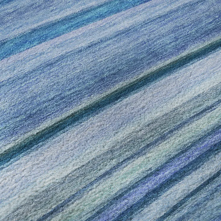 3' X 5' Blue Ivory And Gold Abstract Washable Area Rug With UV Protection