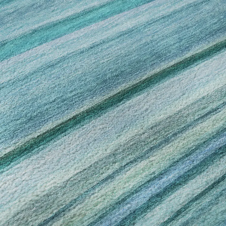 10' X 14' Teal And Ivory Abstract Washable Area Rug With UV Protection