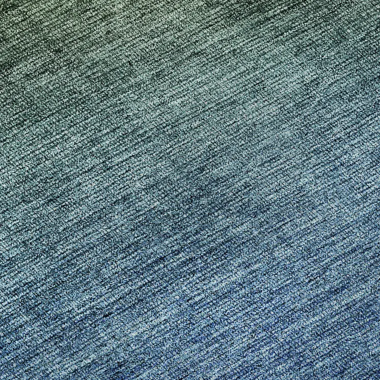 5' X 8' Olive Green And Blue Ombre Washable Area Rug With UV Protection