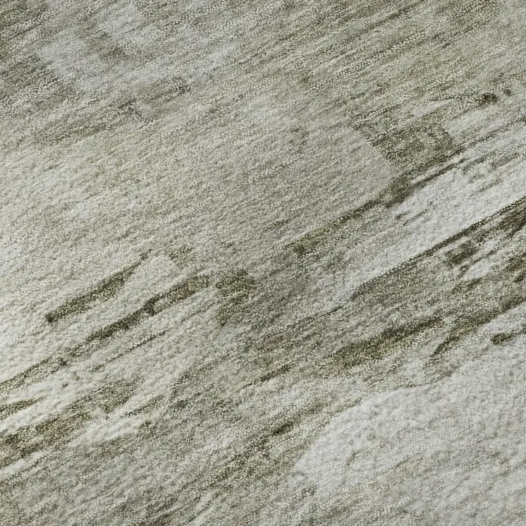 5' X 8' Taupe And Ivory Abstract Washable Area Rug With UV Protection
