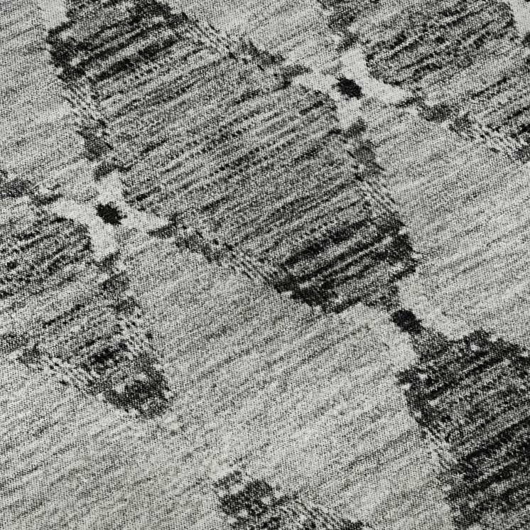 10' X 14' Gray And Ivory Moroccan Washable Area Rug With UV Protection