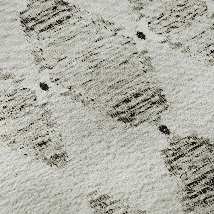 9' X 12' Taupe And Ivory Moroccan Washable Area Rug With UV Protection