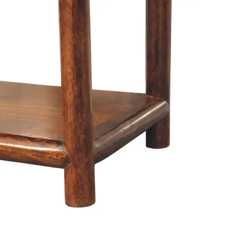 20" Chestnut Solid Wood Square One Drawer Nightstand