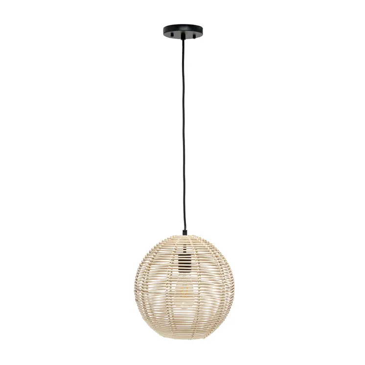 Natural Rattan Ceiling Light With Natural Shades