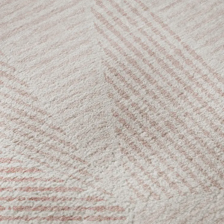9' X 12' Blush And Pink Geometric Washable Area Rug With UV Protection