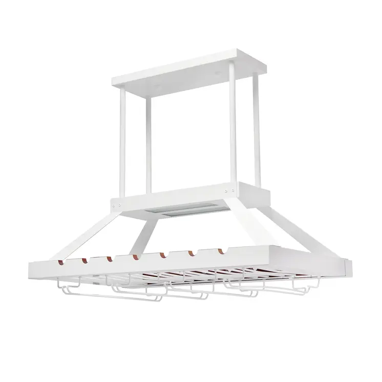 White Kitchen Island Iron LED Edison Bulb Flush Ceiling Light