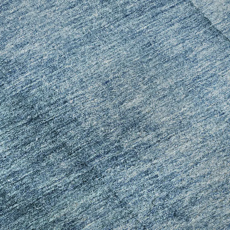 9' X 12' Blue And Ivory Ombre Washable Area Rug With UV Protection