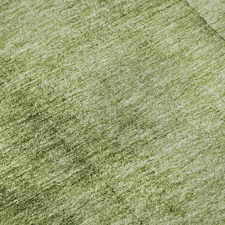 3' X 5' Olive Green And Ivory Ombre Washable Area Rug With UV Protection