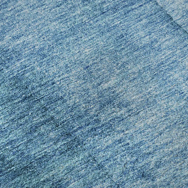 5' X 8' Teal And Ivory Ombre Washable Area Rug With UV Protection