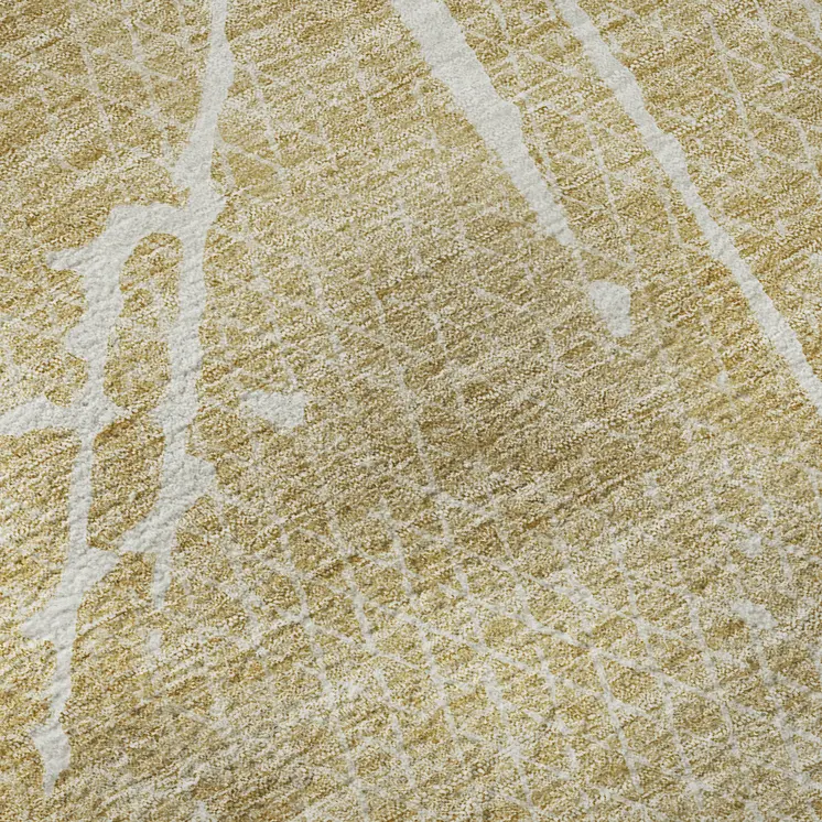 10' X 14' Beige And Ivory Abstract Washable Area Rug With UV Protection