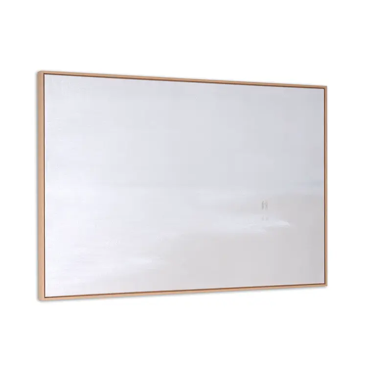 Prelude And Hand Painted Canvas Hand Painted Brown Floater Frame Wall Art
