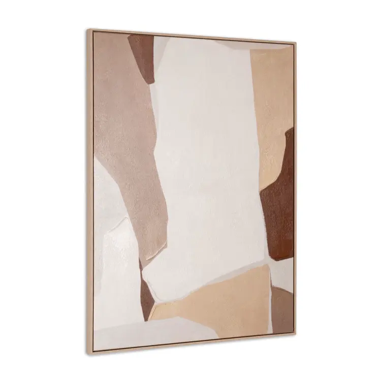 Gavotte I And Hand Painted Canvas Hand Painted Brown Floater Frame Wall Art