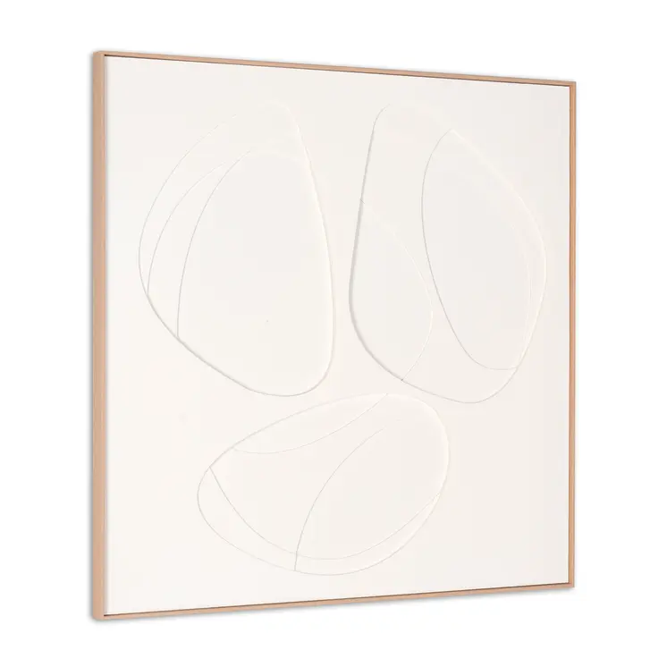 Divine I And Shadow Box Hand Painted Brown Floater Frame Wall Art