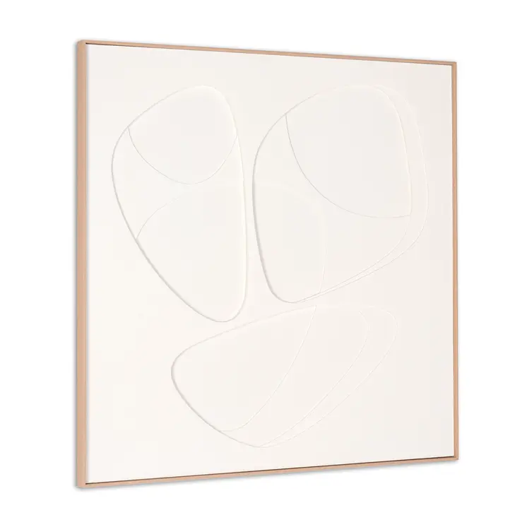 Divine II And Shadow Box Hand Painted Brown Floater Frame Wall Art