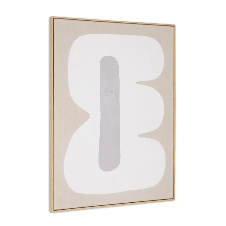 Interval I And Hand Painted Canvas Hand Painted Brown Floater Frame Wall Art
