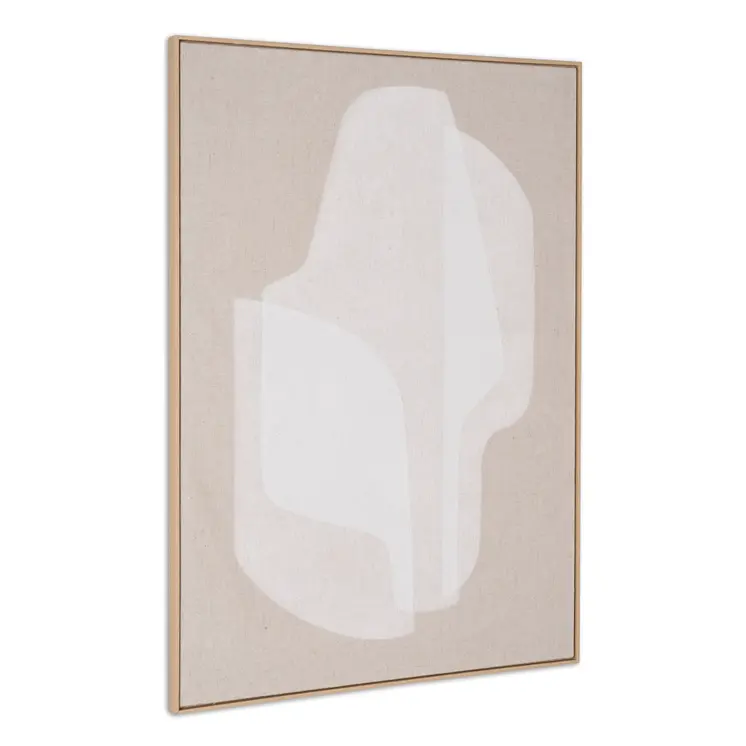 Blanchard And Hand Painted Canvas Hand Painted Brown Floater Frame Wall Art
