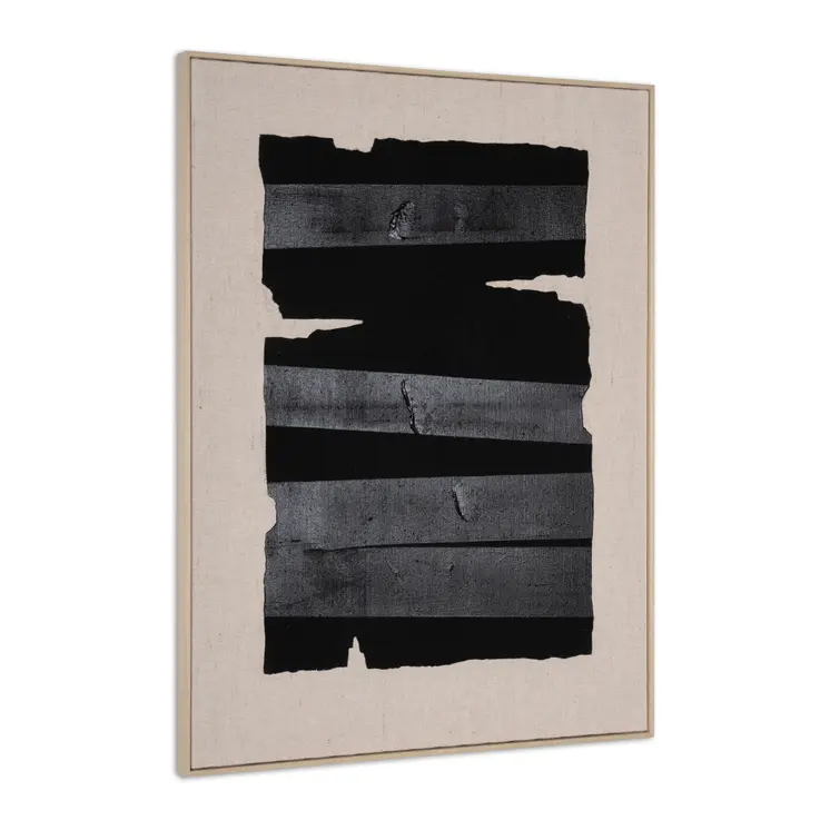Echoes of Shadows I And Hand Painted Canvas Hand Painted Brown Floater Frame Wall Art