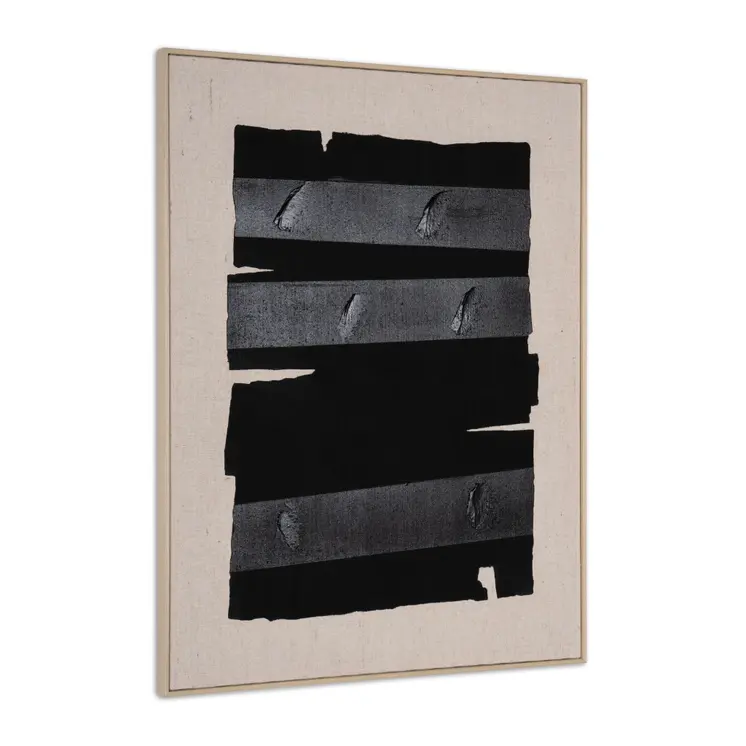 Echoes of Shadows II And Hand Painted Canvas Hand Painted Brown Floater Frame Wall Art