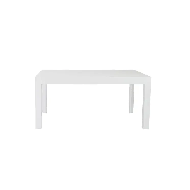63" White Wood Dining Table