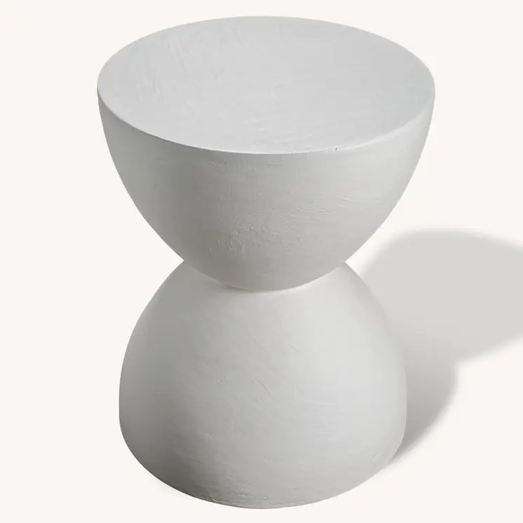 21" White Wood Square End Table