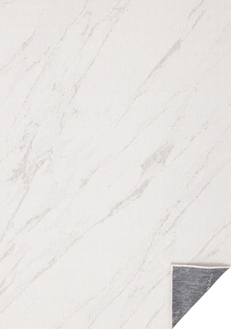 5' X 8' Cream And Gray Abstract Area Rug