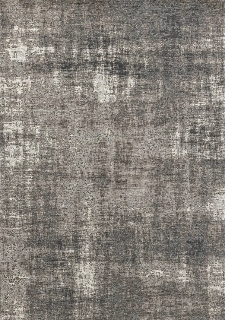 5' X 8' Gray And Off White Abstract Area Rug