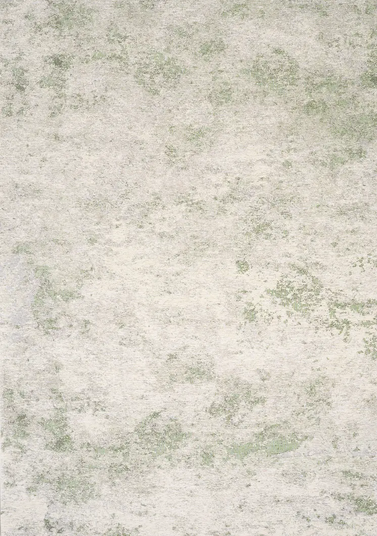 5' X 8' Cream And Green Abstract Area Rug