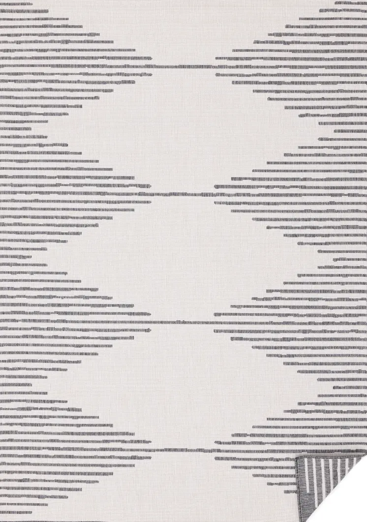 8' X 11' Gray And Beige Geometric Area Rug