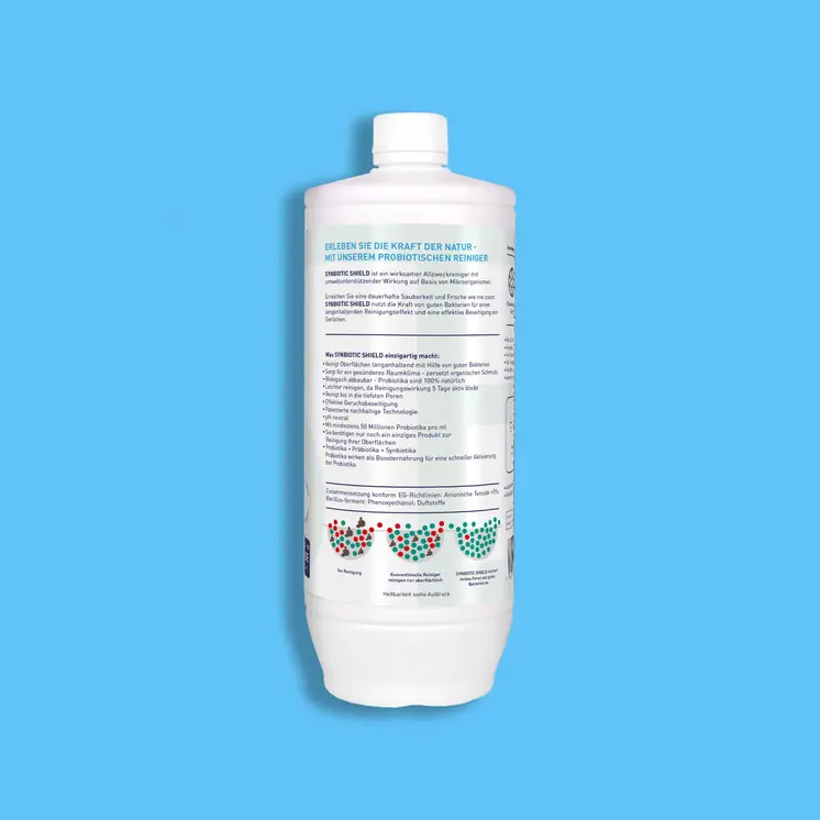 SYNBIOTIC SHIELD - Multicleaner Pro<br/><br/>natürlich reinigen mit guten Bakterien | Probiotischer Allzweckreiniger | Konzentrat | Geruchsneutralisierer | Soforteffekt gegen Uringerüche | Boden- Fenster- Glas- Badreiniger  | Hotel