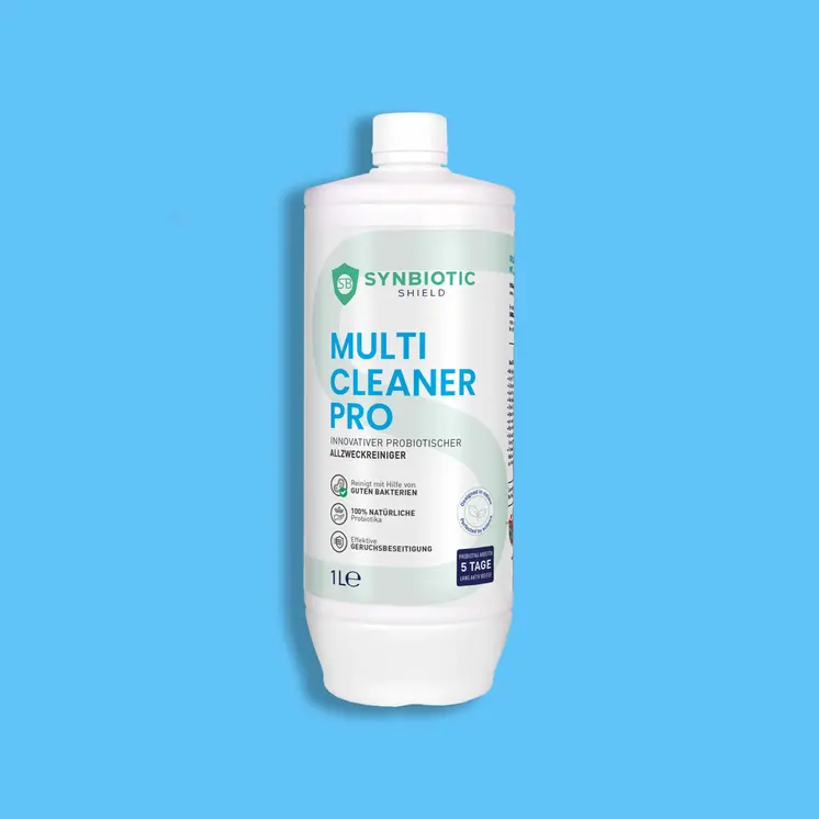 SYNBIOTIC SHIELD - Multicleaner Pro<br/><br/>natürlich reinigen mit guten Bakterien | Probiotischer Allzweckreiniger | Konzentrat | Geruchsneutralisierer | Soforteffekt gegen Uringerüche | Boden- Fenster- Glas- Badreiniger  | Hotel
