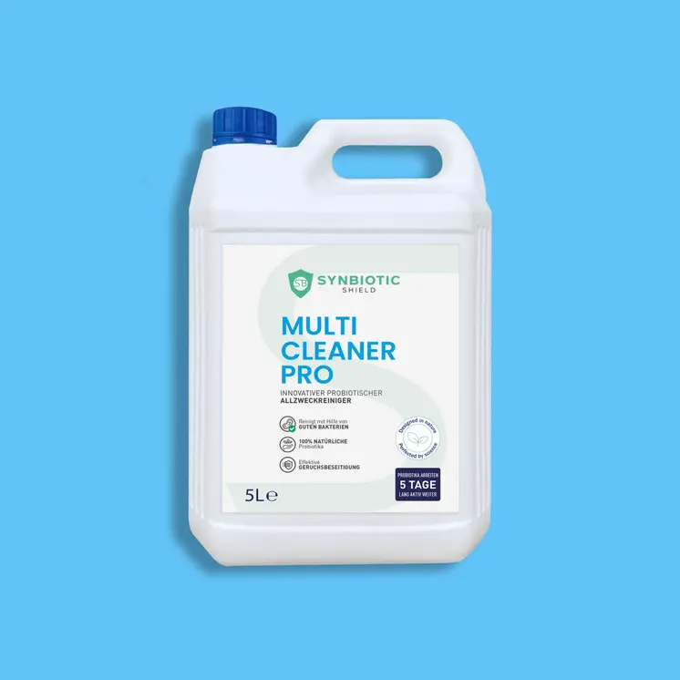SYNBIOTIC SHIELD - Multicleaner Pro<br/><br/>natürlich reinigen mit guten Bakterien | Probiotischer Allzweckreiniger | Konzentrat | Geruchsneutralisierer | Soforteffekt gegen Uringerüche | Boden- Fenster- Glas- Badreiniger  | Hotel
