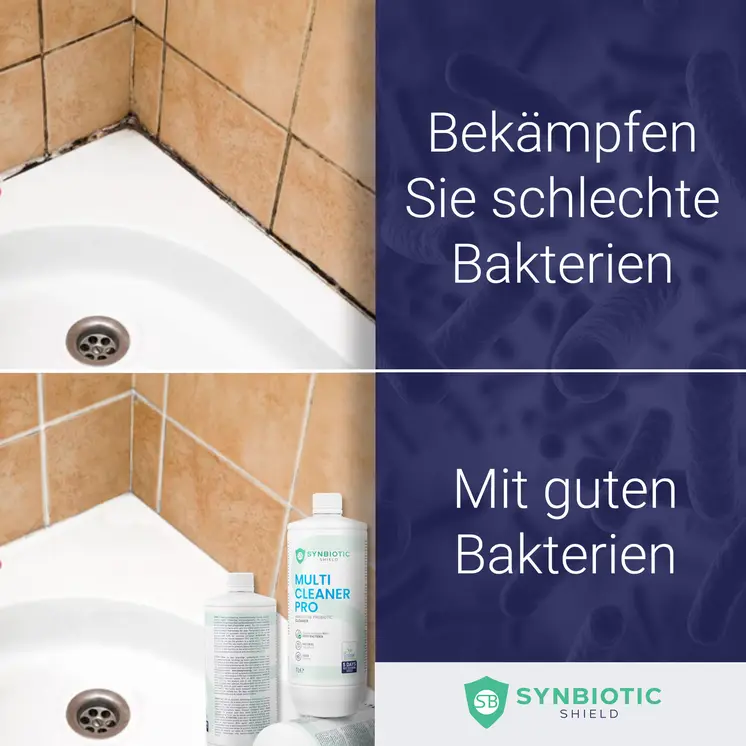 SYNBIOTIC SHIELD - Multicleaner Pro<br/><br/>natürlich reinigen mit guten Bakterien | Probiotischer Allzweckreiniger | Konzentrat | Geruchsneutralisierer | Soforteffekt gegen Uringerüche | Boden- Fenster- Glas- Badreiniger  | Hotel