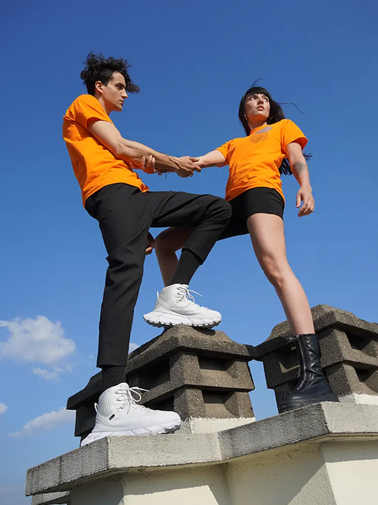 Koko T-shirt - Orange reflective