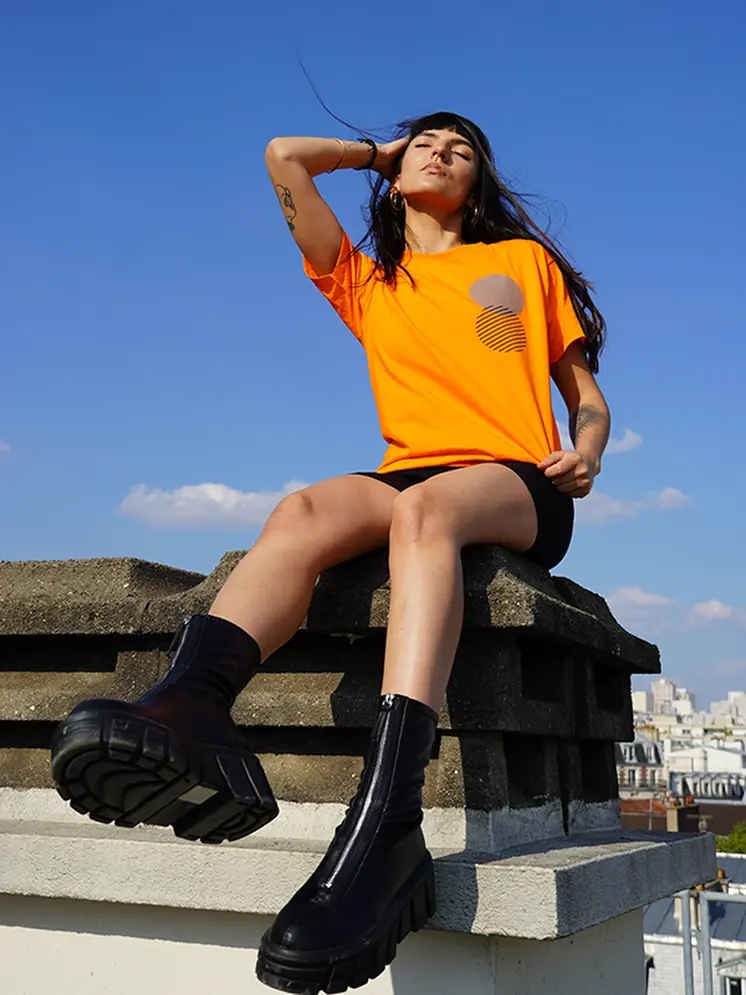 Koko T-shirt - Orange reflective