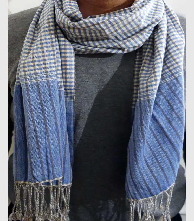 Royal blue traditional krama