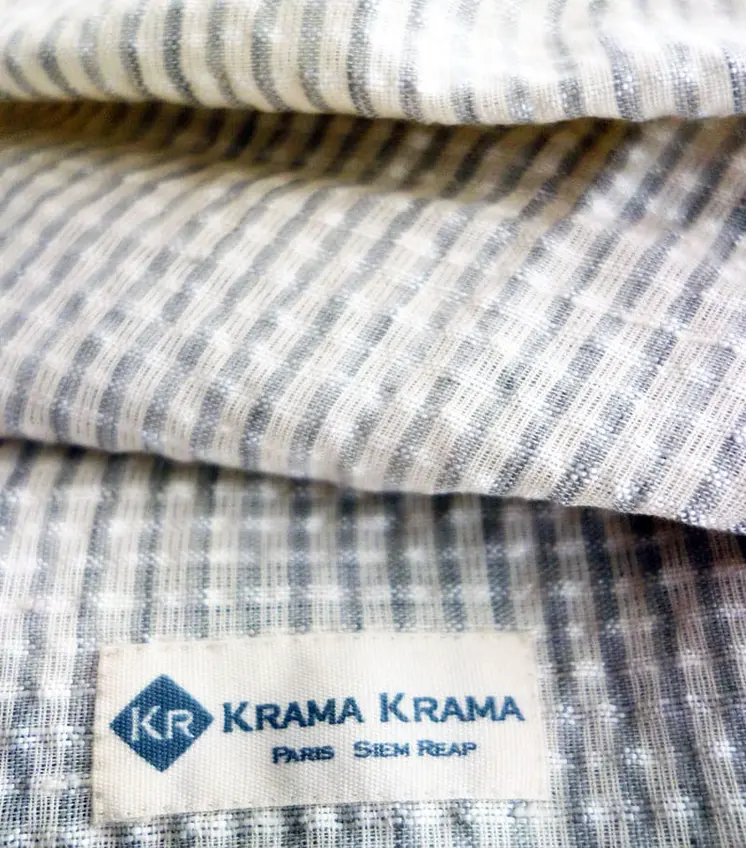 Krama en soie Argent