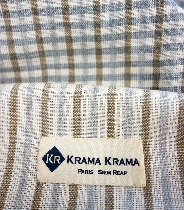 Krama traditionnel gris Ardoise