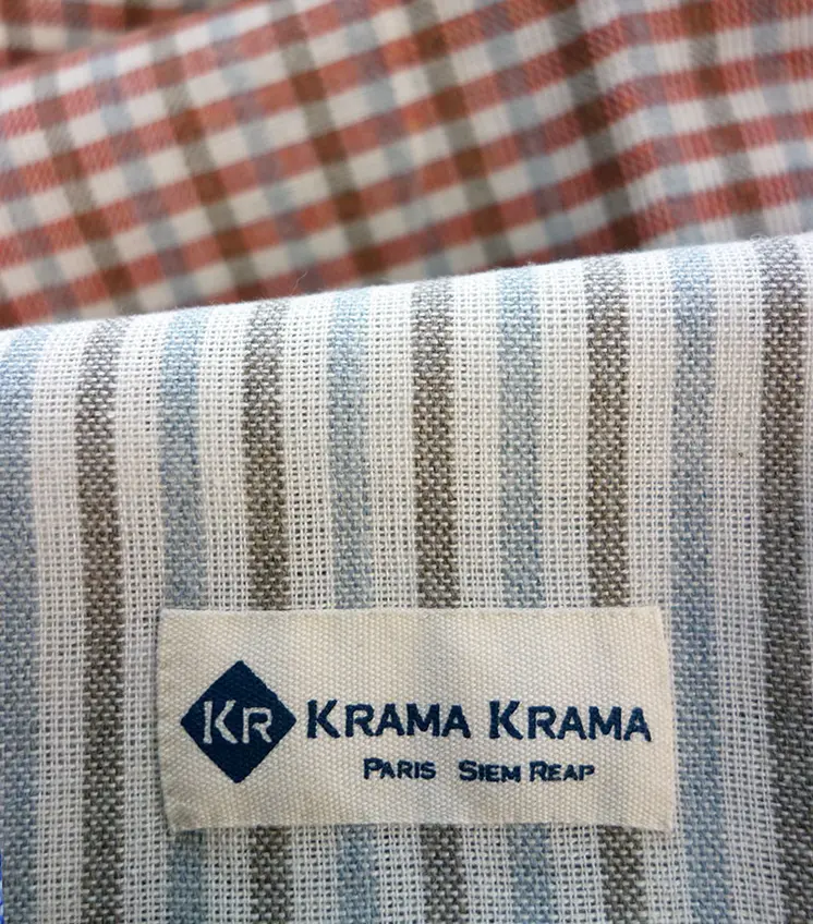 Fire orange traditional krama