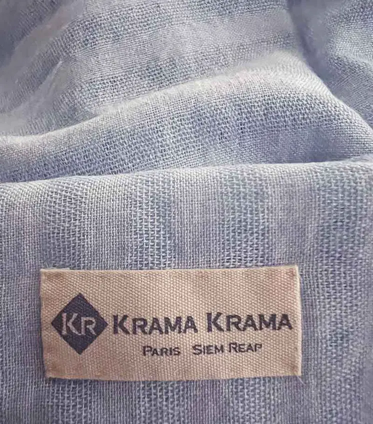 Krama light blue plain