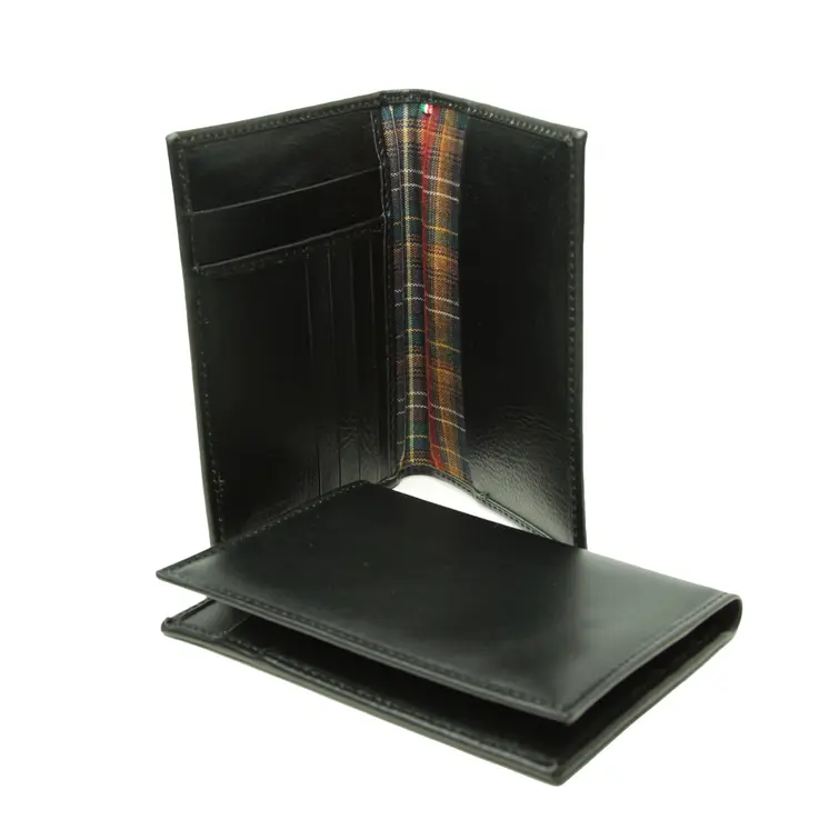 Leather passport holder - black