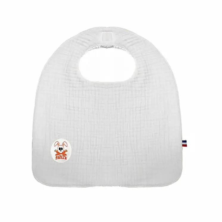 Bavoir en Coton Bio Blanc