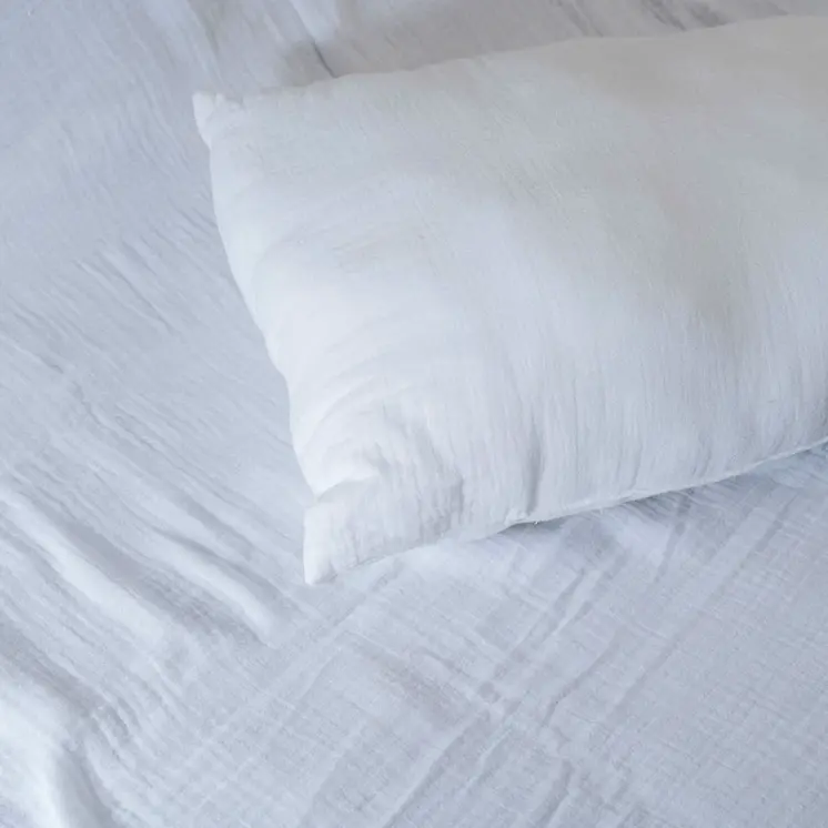 Coussin Rectangle en Coton Bio Blanc