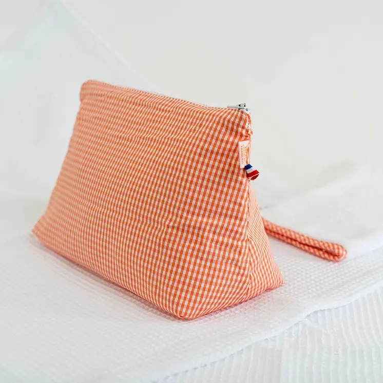 Trousse de Toilette en Coton Bio Vichy