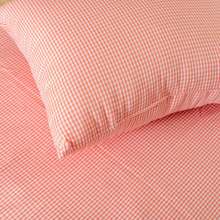 Coussin Rectangle en Coton Bio Vichy