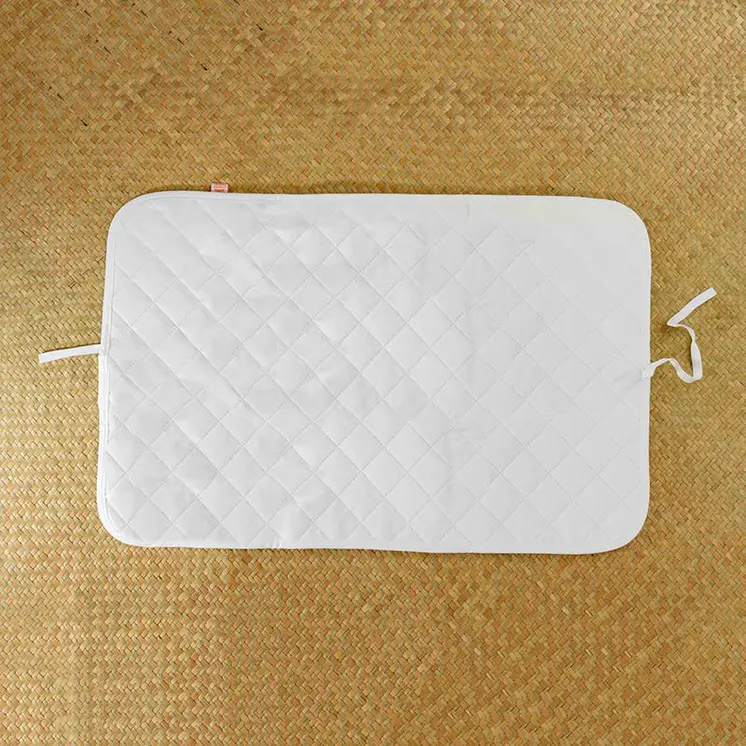 Tapis à Langer en Coton Bio Blanc