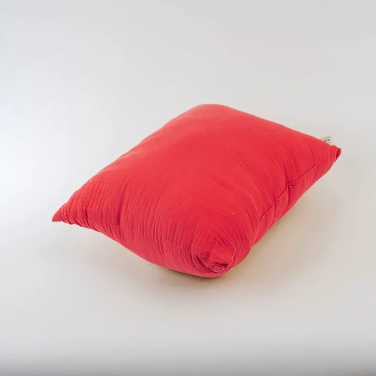 Coussin Rectangle en Coton Bio Fraise